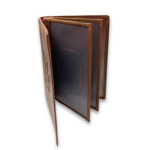 Jagdscheinetui , Jagdscheinhülle , Leder Ausweisetui , Jagdscheinetui " Hirsch "